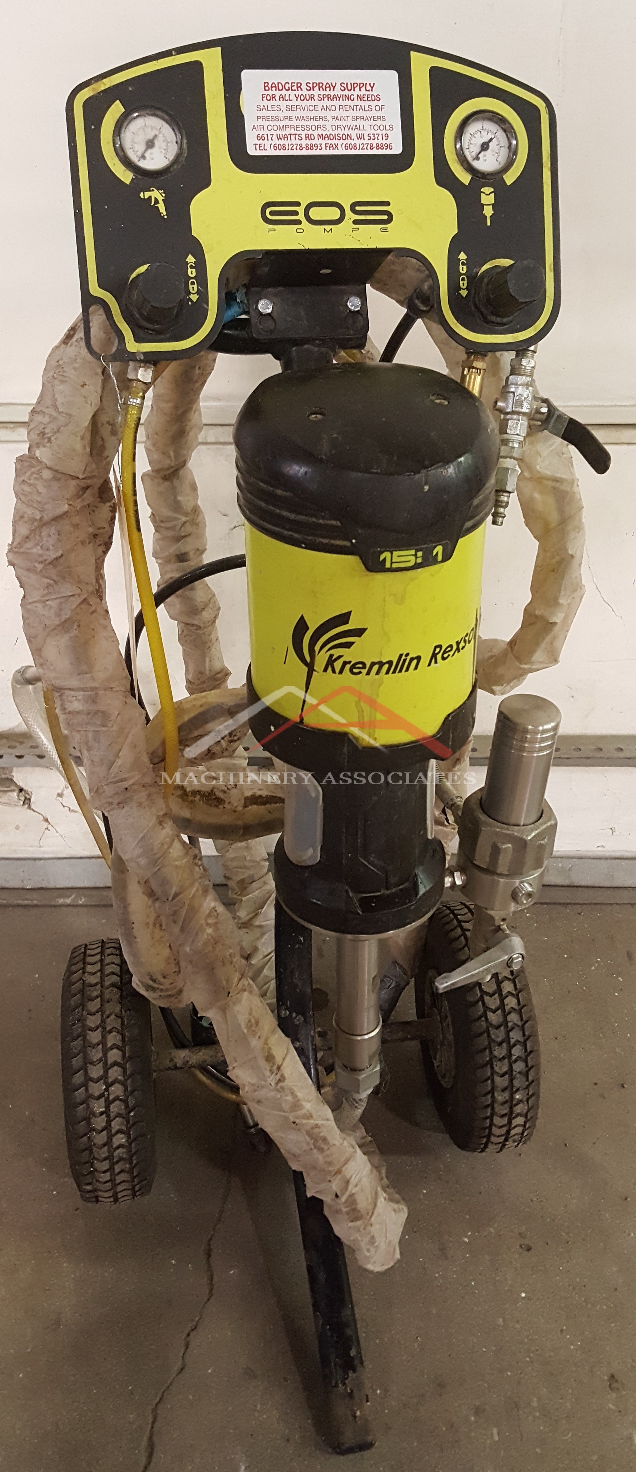 Kremlin Rexson EOS 15-C25 Air-Assist Spray System, Rebuilt Airmix Xcite Gun, Cart