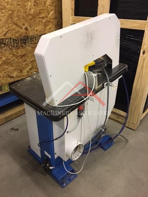 Omga Model 521ST Semi Automatic Left Hand Up Cut Saw with Omga FP 2000 NC Positioning Stop.